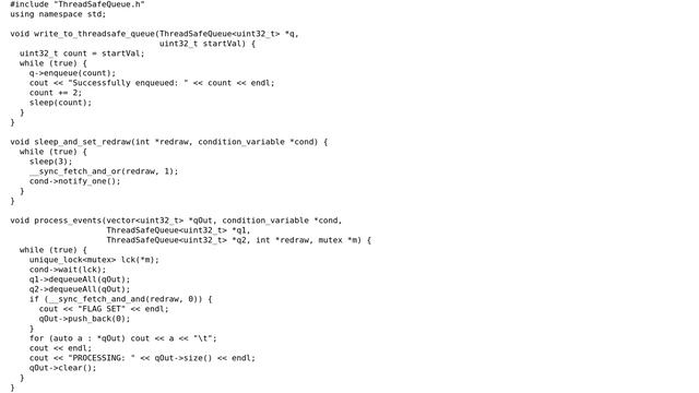 Thread-safe event-queue code appears to work, any possible race conditions, deadlocks, смотреть онлайн