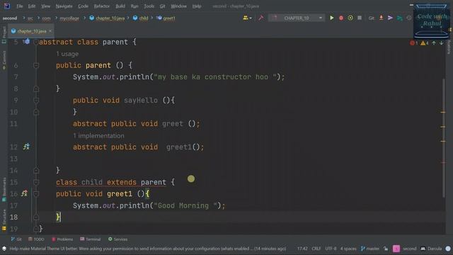 Abstract class in java program || Abstract class and Abstract method in java program || #java #cod смотреть онлайн