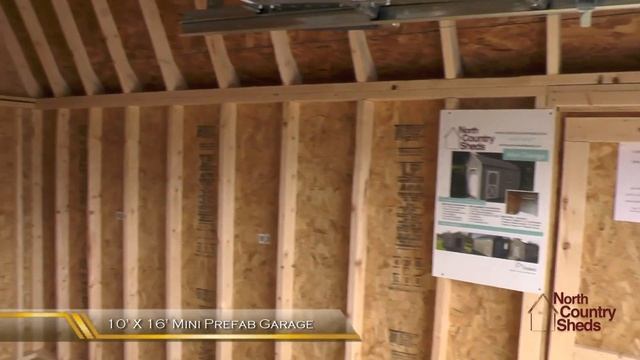 10' X 16' Prefab Garage Shed | North Country Sheds смотреть онлайн
