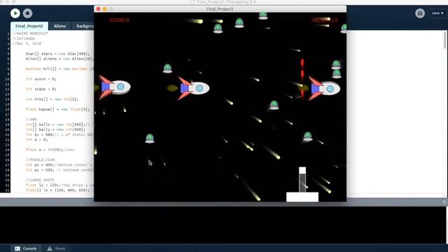 SPACE SHOOTING GAME made with processing смотреть онлайн