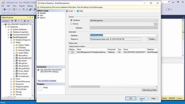 [Tự học SQL Server] Bài 16 - Hướng dẫn PHỤC HỒi CSDL từ bản backup. смотреть онлайн