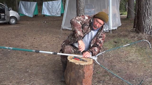 Как починить сломанный подсак на рыбалке в походных условиях / ремонт подсака на рыбалке смотреть онлайн