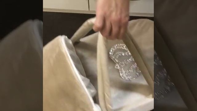 Люлька переноска с короной бежевая смотреть онлайн