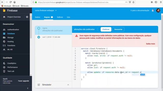 Firebase Security - Mantendo o Firestore seguro смотреть онлайн