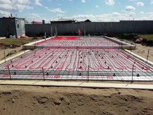 Монтаж фундамента утеплённая шведская плита (УШП) под баню в с.Большая Раковка.