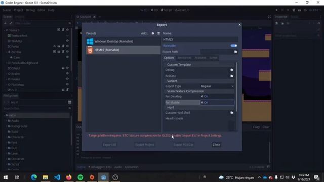 Godot 29 : Exporting to Windows, HTML5 смотреть онлайн
