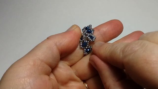 №4. Бисероплетение. Украшение из бисера. Кольцо. Мастер класс. Пошаговый МК для начинающих. смотреть онлайн