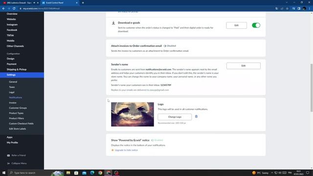 How to Remove Notifications Logo Settings on Ecwid смотреть онлайн