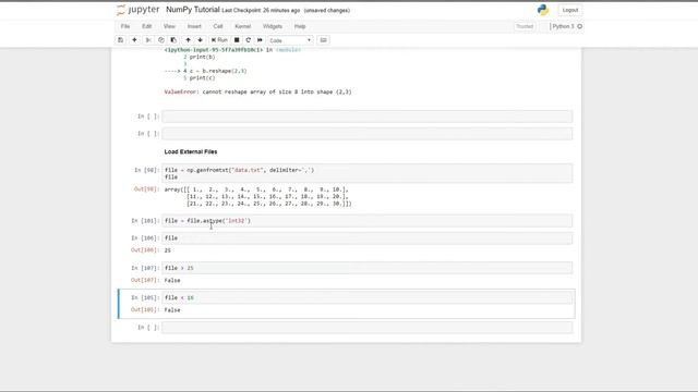 Playing with External Files | Python Numpy 12.0 смотреть онлайн