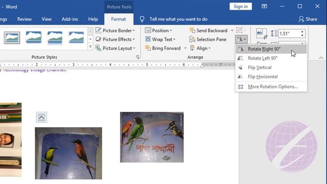 Group Picture in Word & Rotate Picture in MS Word 2016 | Microsoft Word Tutorial Bangla смотреть онлайн