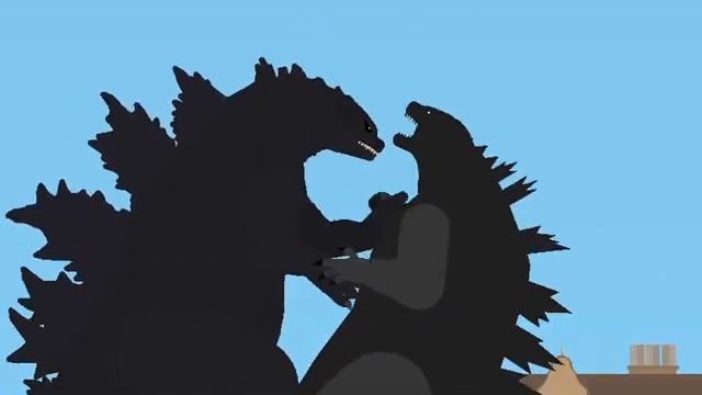 Godzilla 2019 Vs Godzilla 2014 | Sticknodes Animation смотреть онлайн