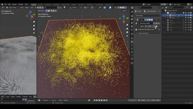 [Demo] Patterns of Hair Particles in Geometry Nodes. смотреть онлайн