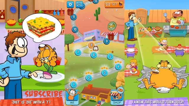 Garfield: My BIG FAT Diet (By Crazy Labs) - iOS / Android Gameplay смотреть онлайн