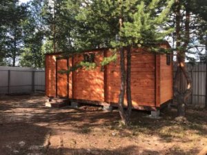 Баня из профилированного мини бруса   6-ти метровая