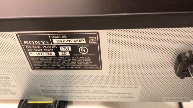 Sony DVP-NC655P CD/DVD Player Changer Carousel 5 Disc смотреть онлайн