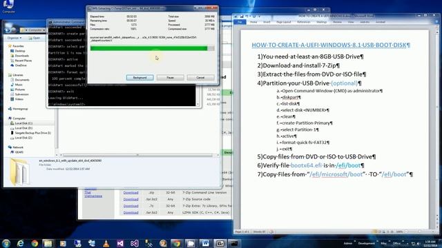 USB UEFI Boot - How to Create a Win8 UEFI USB Boot Disk смотреть онлайн