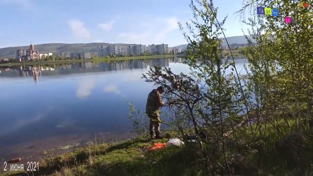 2 июня. Ходили на рыбалку на карьер. смотреть онлайн