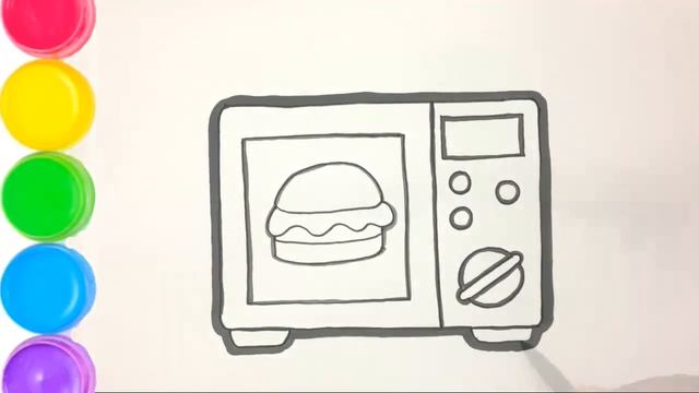Microwave oven drawing for kids. Microwave oven drawing easy steps. How to draw microwave oven easy смотреть онлайн