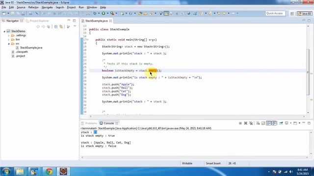 How to check stack is empty or not? | Java Collection Framework смотреть онлайн
