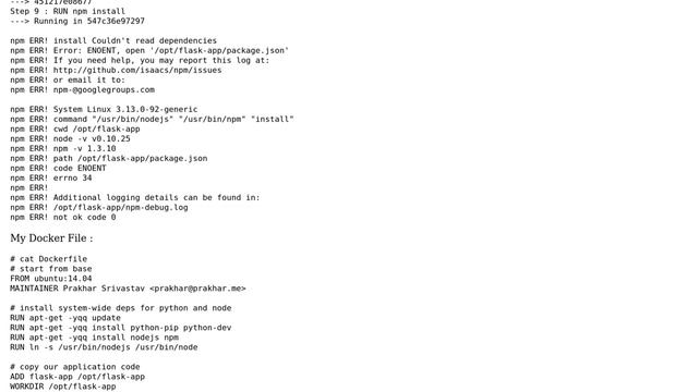 DevOps & SysAdmins: docker npm ERR! install Couldn't read dependencies смотреть онлайн
