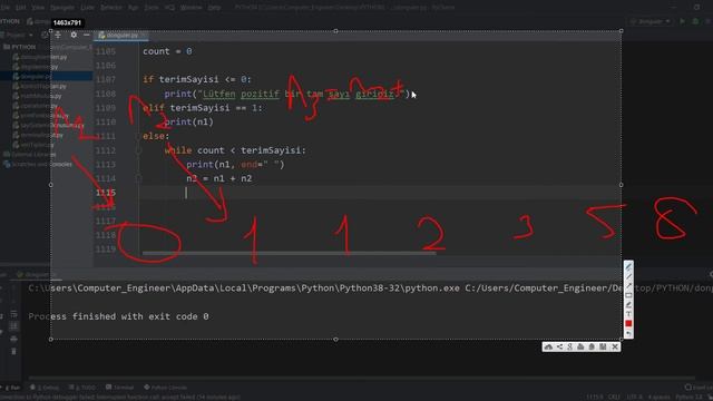 123-) (Python Kursu) - EKSTRAÖRNEK2 - Fibonacci serisindeki terimleri bulan program смотреть онлайн