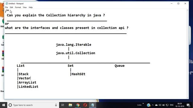 can you explain the collection hierarchy in java смотреть онлайн