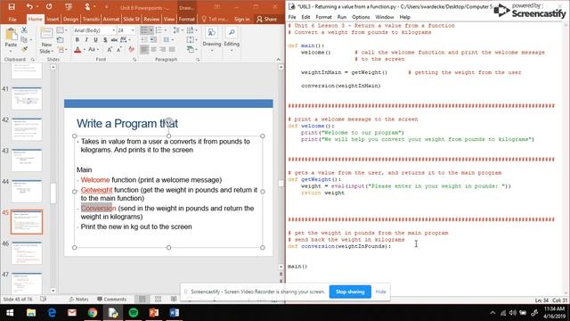 CS in Python - Unit 6 Video 3B - Functions that Return a Value (Part 2) смотреть онлайн