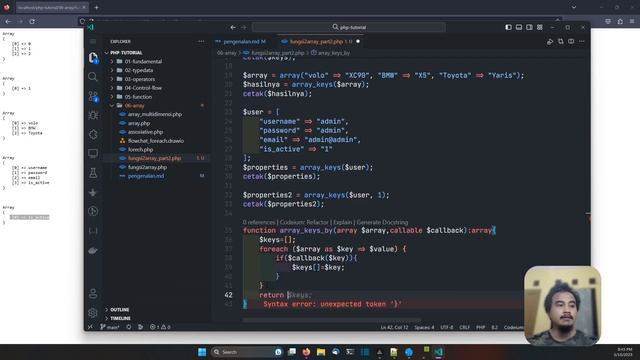 PHP TUTORIAL #48 ARRAY FUNCTION PART 2 смотреть онлайн