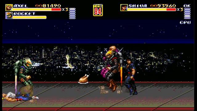 Streets Of Rage Remake 5.2 -  Axel & Shiva Playthrough Longplay