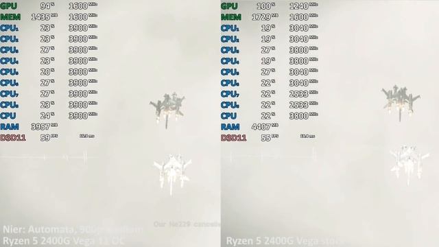 Ryzen 5 2400G Vega 11 - STOCK vs. OC - GPU@1600Mhz CPU@3.9Ghz. Up to +15% Performance смотреть онлайн
