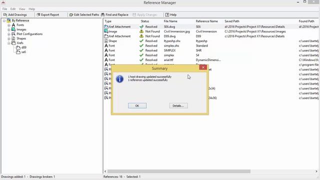 Using AutoCAD's "AdRefMan.EXE" tool to resolve file reference issues смотреть онлайн