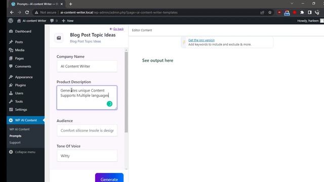 How to Create Blog Post Topic Ideas using WP AI Content Writer смотреть онлайн