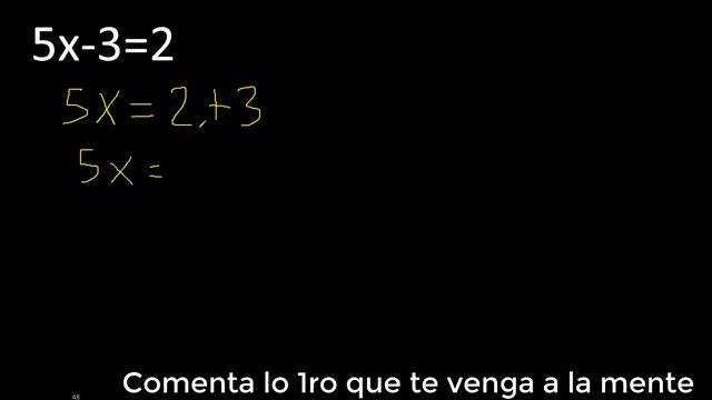 5x-3=2 . Ecuaciones de primer grado . Basico novatos desde cero 0 , hallar x смотреть онлайн