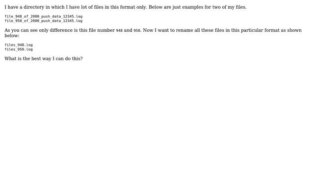 Unix & Linux: How to rename all the files in a directory to a particular format? (2 Solutions!!) смотреть онлайн