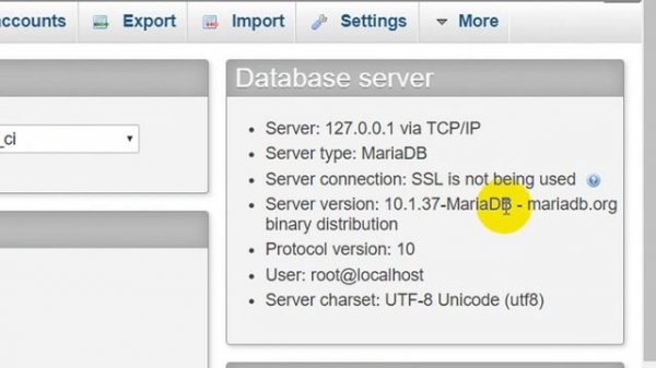 How to Check your MySQL Version in PHPmyAdmin