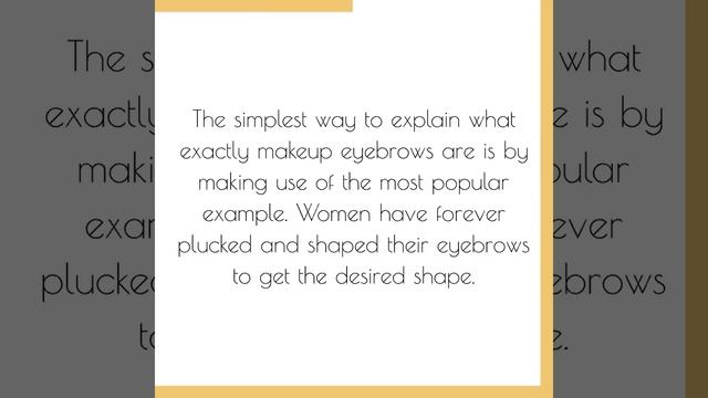 Eyebrow Tattoo Makeup