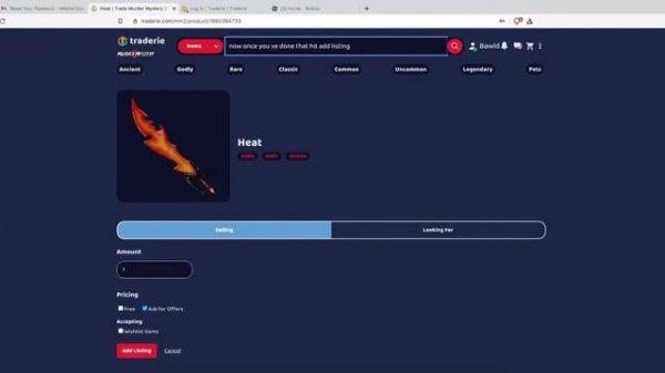 How to use traderie!!