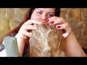 АСМР мою тебе волосы с шампунем  массаж головы АСМР расчесывание
