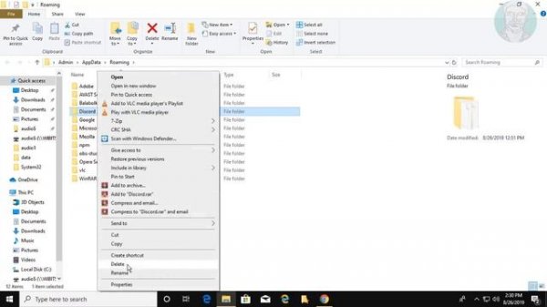 Discord : A JavaScript error occurred in the main process Error