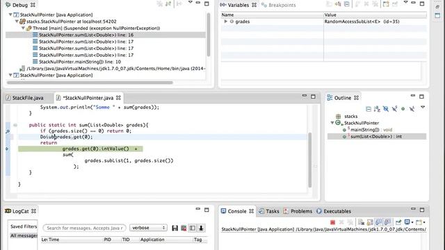 Java Stacktrace : message d'erreur après Exception, pile d'appel (french français) смотреть онлайн