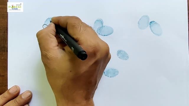 35 easy thumb painting | अंगूठे की छाप का चित्र बनाना सीखें | fingerprint art смотреть онлайн