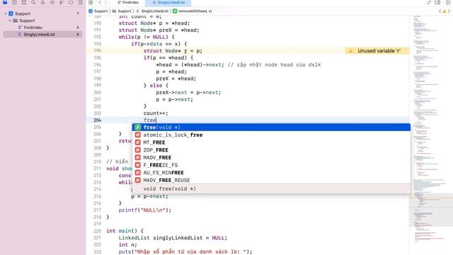 CTL&GT-C - Xoá bỏ tất cả các node có giá trị bằng x khỏi danh sách liên kết đơn. смотреть онлайн