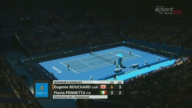 Eugenie Bouchard Flavia Penetta Hopeman Cup 2015 смотреть онлайн