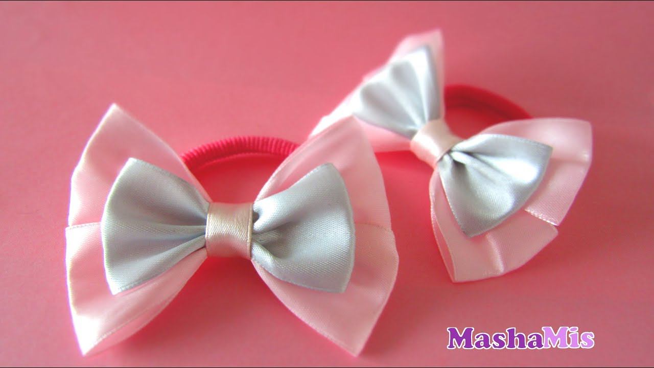 Бантик из атласных лент/МК смотреть онлайн
