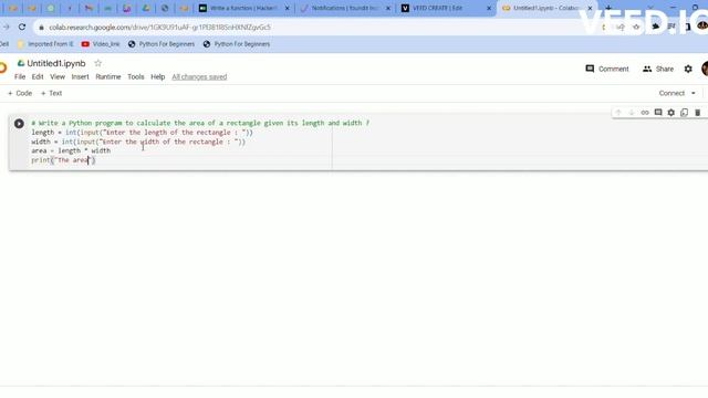 Python Program to Find the Area and Perimeter of a Rectangle | Tutorial смотреть онлайн