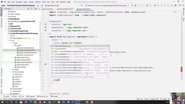 Angular Two way Binding in TypeScript (Property Binding in TypeScript Part 8) смотреть онлайн