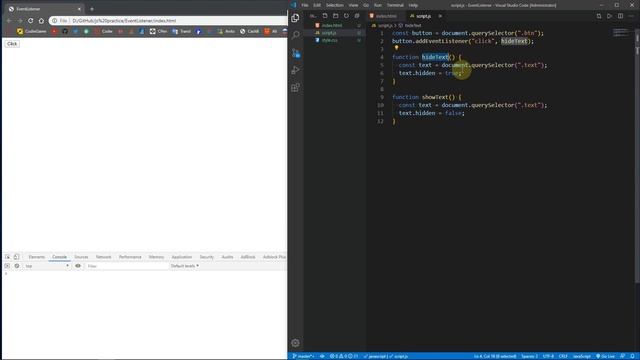 JavaScript практика. Обработчик событий. смотреть онлайн