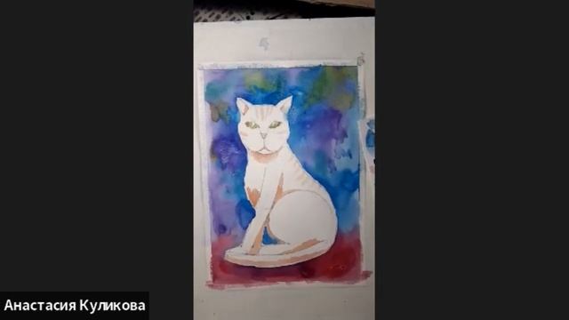 Мастер-класс "Рисуем КОТИКА СКЕТЧ". Акварель 8+ смотреть онлайн