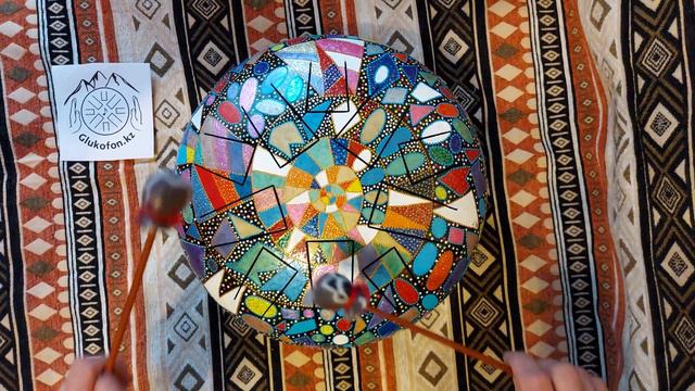 Глюкофор Геометрическая мандала Steel Tongue Drum Tank Drum Glukofon смотреть онлайн