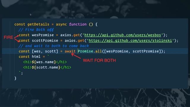 Async + Await in JavaScript, talk from Wes Bos смотреть онлайн